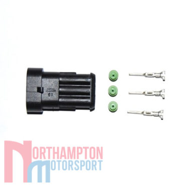 Emerald Superseal 3-Pin Socket Connector (inc Pins)