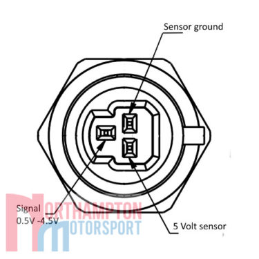 ECUMaster Oil & Fuel 10 Bar Pressure Sensor Technical Drawing