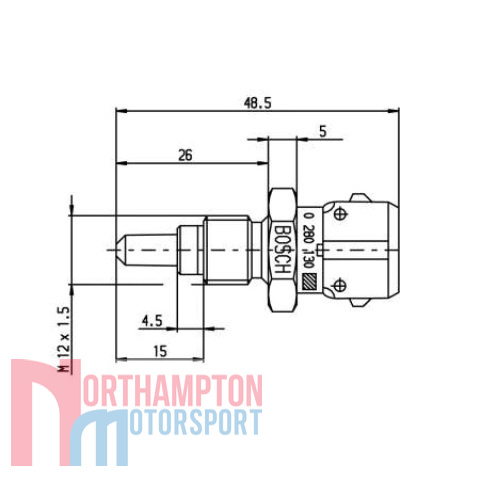 Bosch Air Intake Temperature Sensor Dimensions