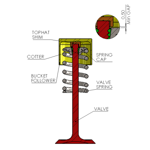 Piper 8mm Valve Shim Diagram