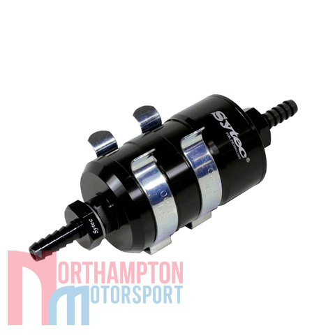 Sytec Bullet 132-Micron Fuel Filter (8mm Push Fittings & Mounts)