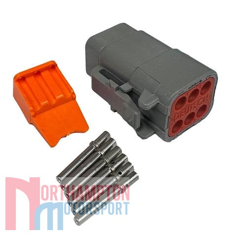 6-Pin DTM Male Plug & Pins Kit (Deutsch)